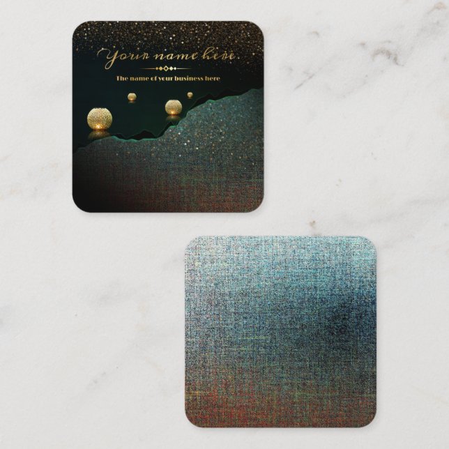 TARJETA DE VISITA negocio Fyrkantigt Visitkort (Fram/baksida)