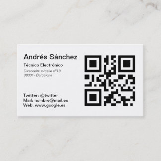 Tarjeta de visita QR  Básica Visitkort