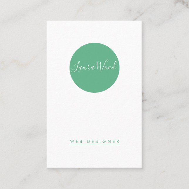 Tarjeta de visita Vertical Circle Business Card Visitkort (Framsida)