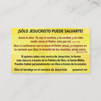 Tarjeta del Evangelio - Español RVR 1909 Visitkort