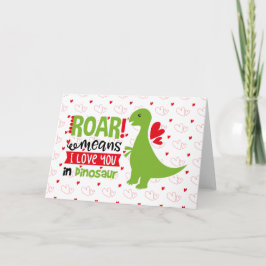 Tarjeta Dinosaurio San Valentín para niños Kort