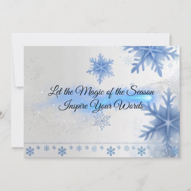 Tarjeta Felicitación Invernal con Copos de Nieve Julkort (Framsida)