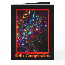 Tarjeta - Feliz Cumpleaños - Todas Luces en Färg