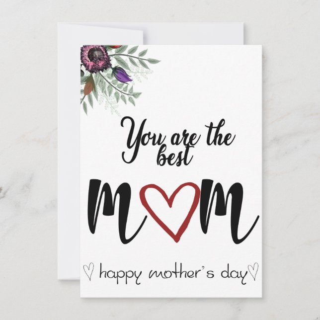 Tarjeta Feliz día de las madres Anteckningskort (Framsida)
