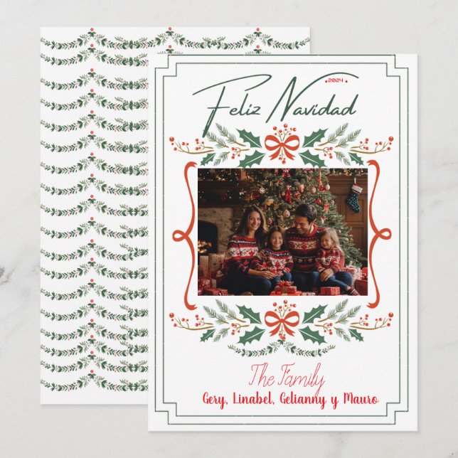 Tarjeta Festiva Navidades de Botánico Mistletoe Julkort (Fram/baksida)