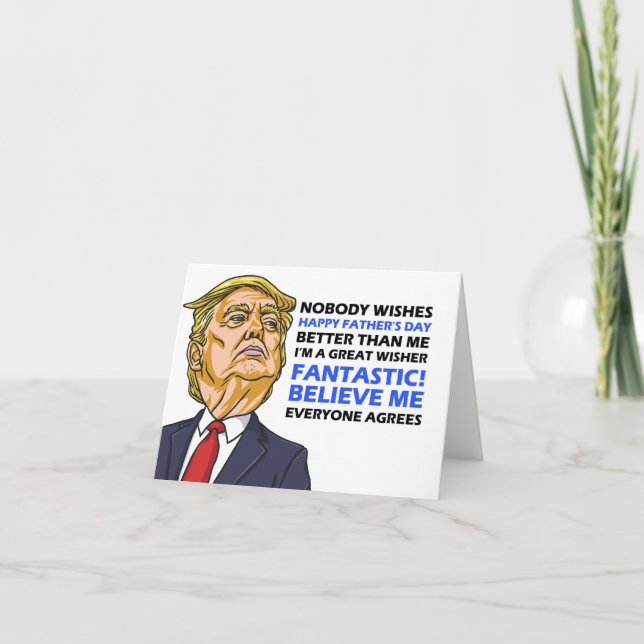Tarjeta Funny Fathers Day Card - Donald Trump Card Tack Kort (Framsida)