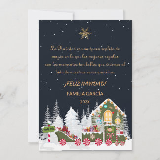 Tarjeta Navidad Nombre Editable Expresso Polar Elf Julkort
