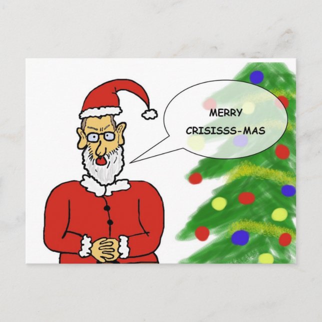 Tarjeta navideña divertida vykort (Framsida)