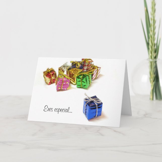 Tarjeta Navideña "speciellla Eres ", Helgkort (Framsida)