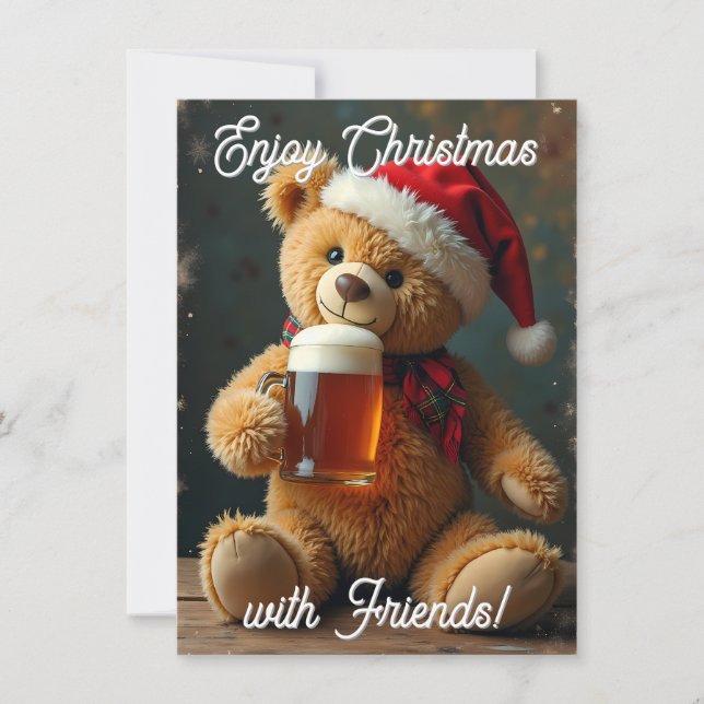 Tarjeta navideña Teddy Beer Julkort (Framsida)