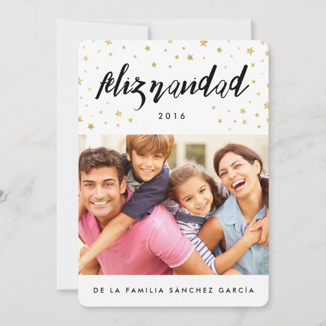 Tarjeta Navideñas de Fotos | Feliz Navidad Julkort (Framsida)