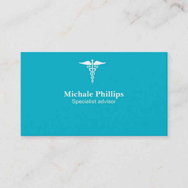 TARJETA PARA MEDICO HOSPITAL CLINICA DOCTOR AZUL VISITKORT (Framsida)
