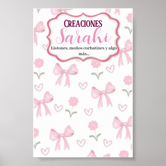 Tarjeta para moños poster (Framsidan)