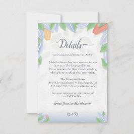 Tarjeta Pequeña Wedding Details - Vectorial Tulip Anteckningskort