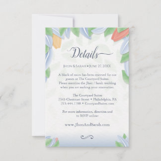 Tarjeta Pequeña Wedding Details - Vectorial Tulip Anteckningskort