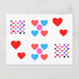 Tarjeta postal corazones vykort