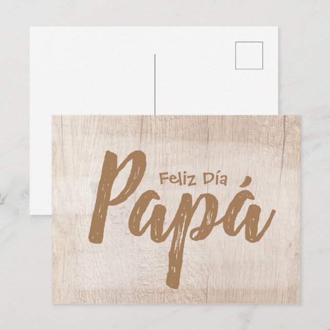 Tarjeta postal - Feliz Día Papá 02 Vykort (Fram/baksida)