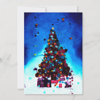 TARJETA POSTAL navideña, Postal árbol navideño Tack Kort