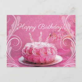 Tarjeta postal - Pastel de cumpleaños Vykort