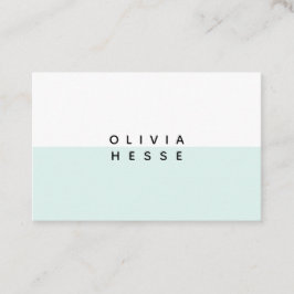 Tarjeta visita Minimal Blue White Business Card Visitkort