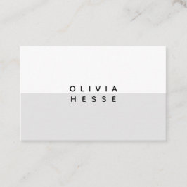 Tarjeta visita Minimal Grey White Business Card Visitkort
