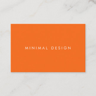 Tarjeta visita Minimal Orange & White BusinessCard Visitkort