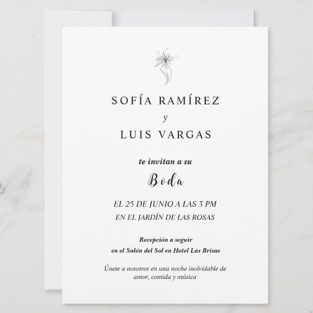 tarjetas de boda en espanol-inbjudan inbjudningar (Framsida)