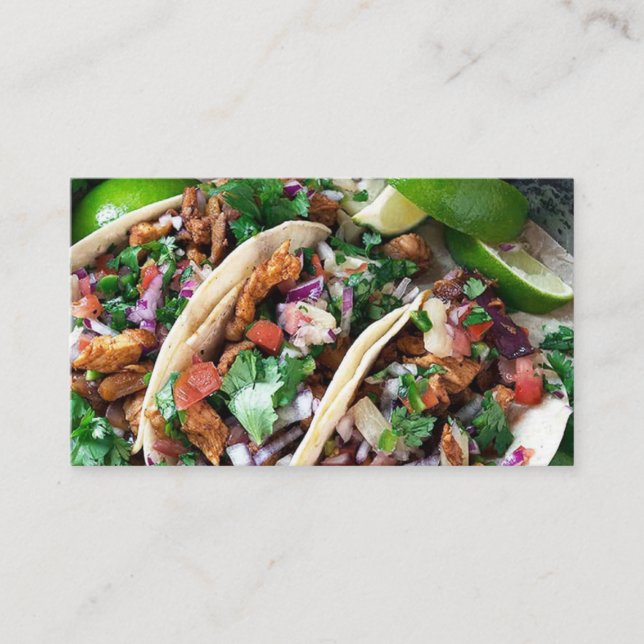 Tarjetas de Negocio Tacos Visitkort (Framsida)
