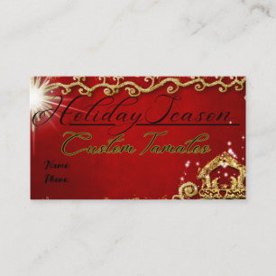 Tarjetas de negocio tamales Hollidays Visitkort