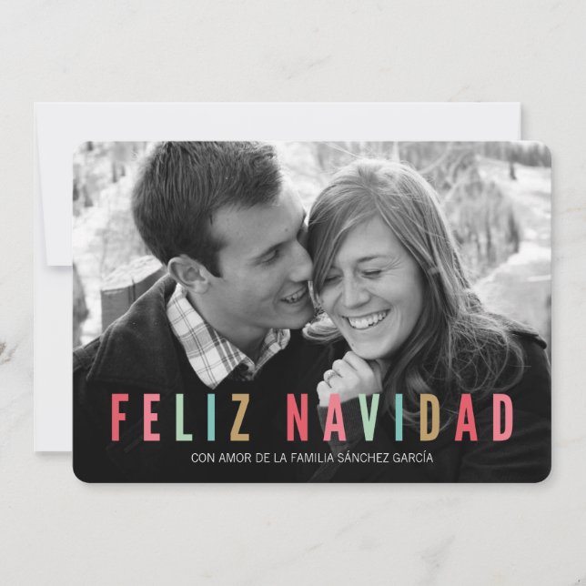 Tarjetas Navideñas de Foto | Feliz Navidad Julkort (Framsida)