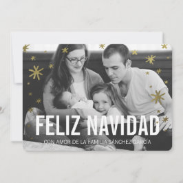 Tarjetas Navideñas de Foto | Nieve de Oro Julkort