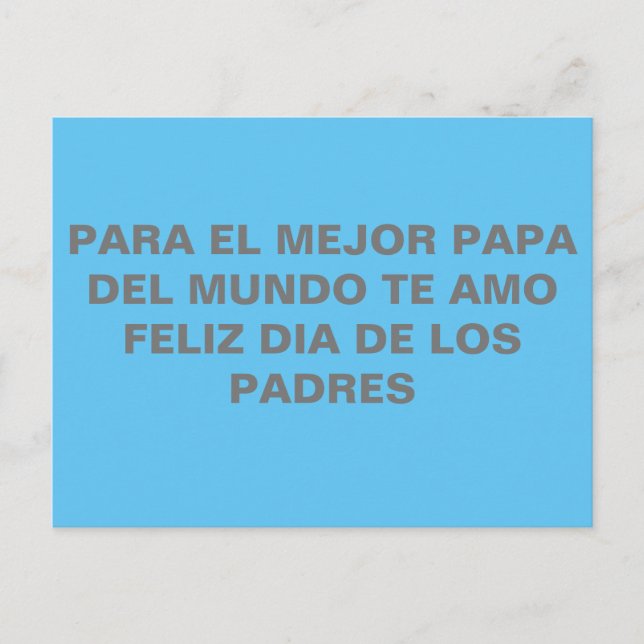 Tarjetas para el dia del padre vykort (Framsida)