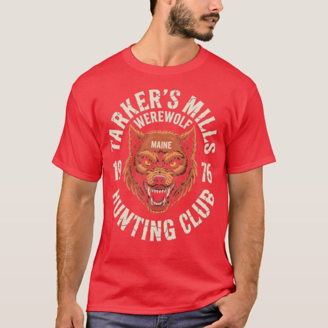 Tarkers Mills Werevarulv Hunting Klubb T Shirt (Framsida)