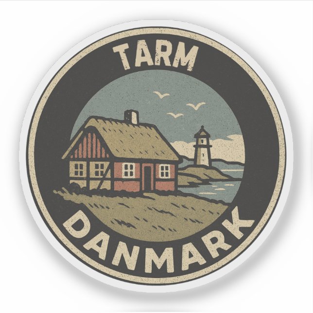 Tarm, Danmark Danmark  Klistermärken (Framsida)