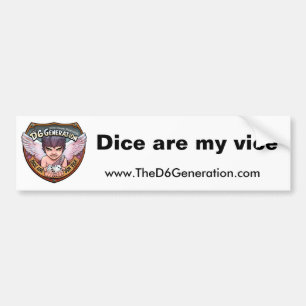 Tärningen är min vice bildekal