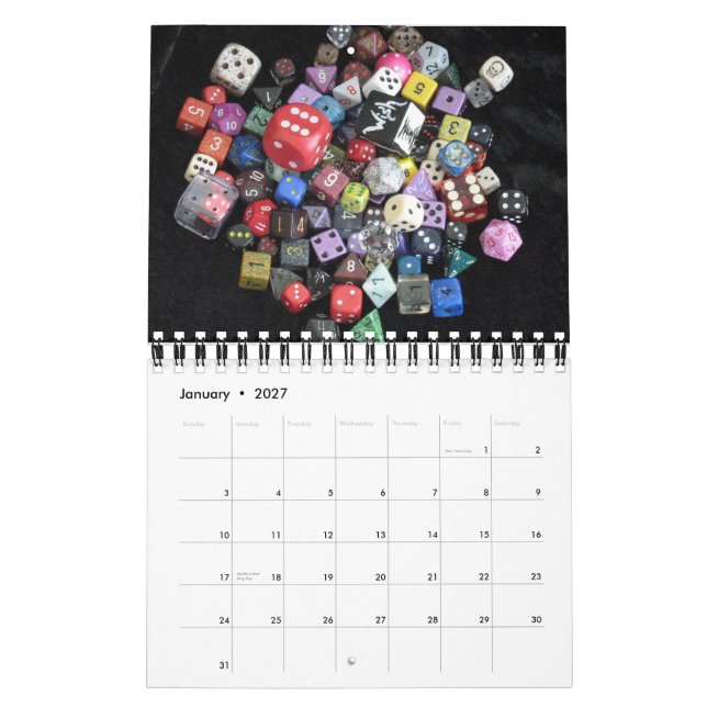 Tärningkalender Kalender (Jan 2027)
