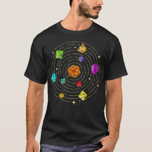 Tärningsset i rymden - RPG Brädspel D20 T Shirt
