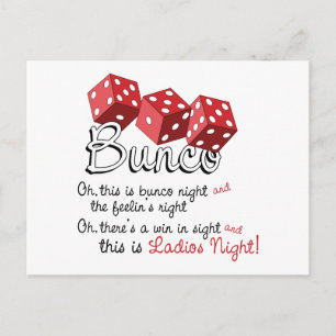 Tärningsspel Bunco Vykort