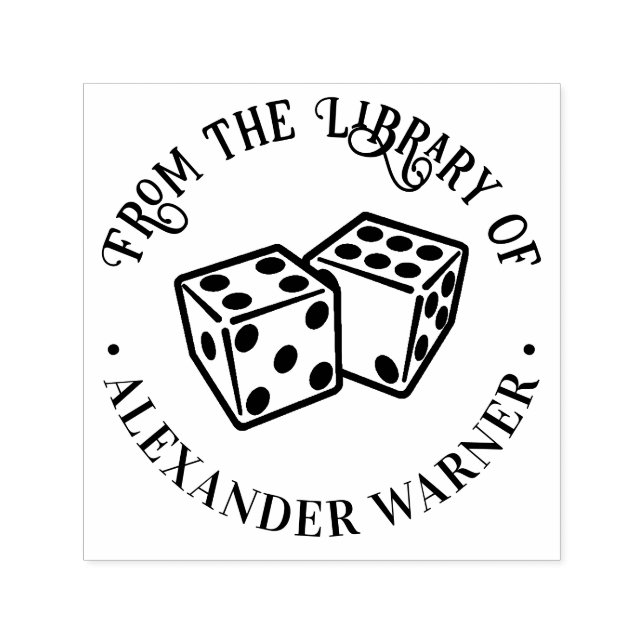 Tärningsspel Kasinospel Biblioteksbok Självfärgande Stämpel (Design)