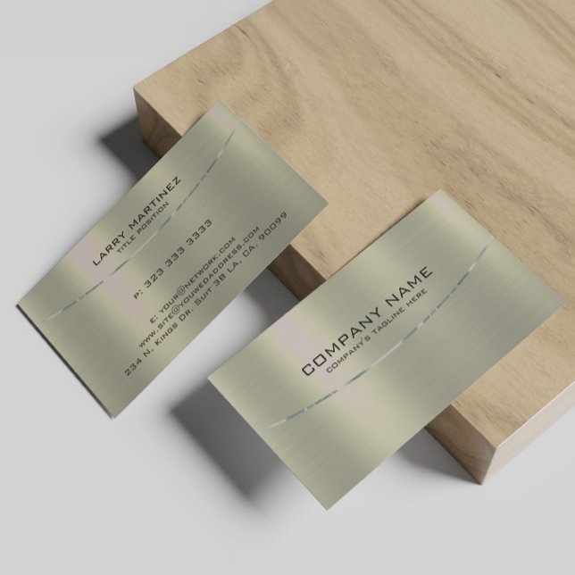 Tarnished Gold Metallic Background Visitkort (Skapare uppladdad)