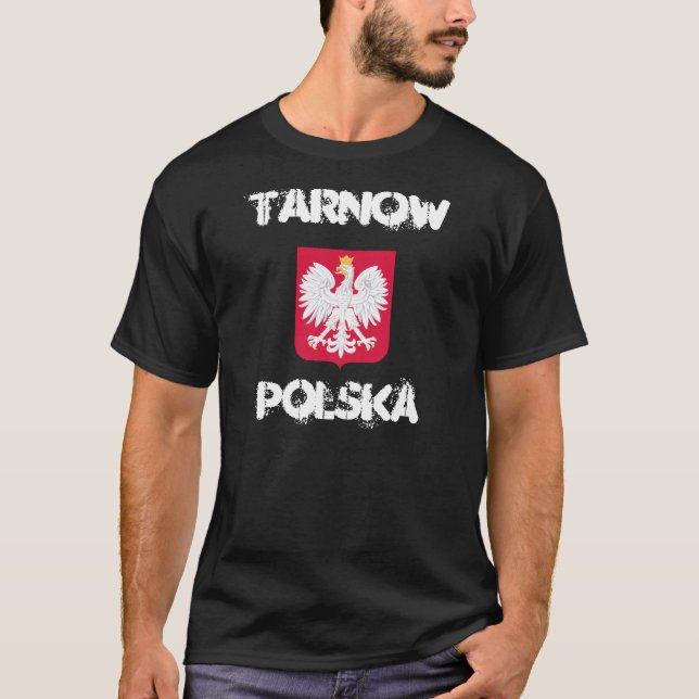 Tarnów Polska, Tarnow, Polen med vapenskölden T-shirt (Framsida)