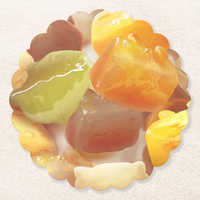 Taro Boll Dessert Illustration Underlägg Papper (Framsida)