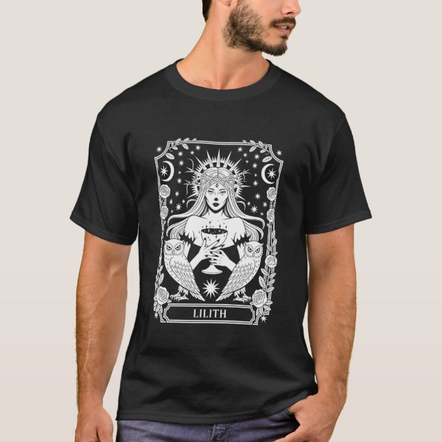 Taro Lilith Ockult Gotisk Häxcore T Shirt (Framsida)