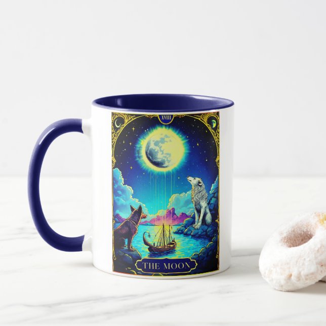 Taroillustration, Månen Mugg (Med munk)