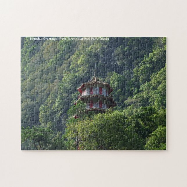 Taroko nationalpark Taiwan. Jigszle Puzzle Pussel (Horisontell)