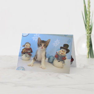 Taromina och Snögubbarna - Kattjulkort Helgkort