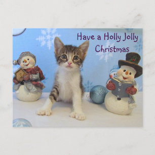 Tarominas Holly Jolly-jul - Katt/Kitten Helg Vykort