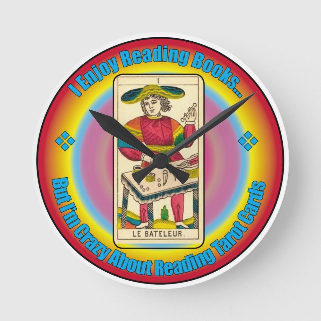 Tarot Älskare Rund Klocka (Framsida)