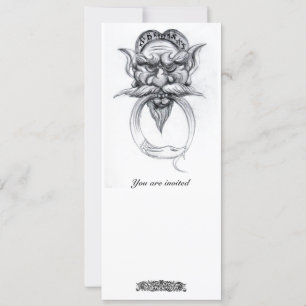 TAROT / ANTIK GROTESK FANTASI Svart Vitt Inbjudningar