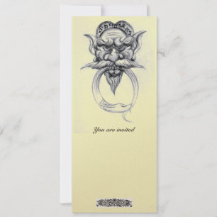 TAROT/ANTIQUE GROTESQUE FANTASY Black White Pearl Inbjudningar